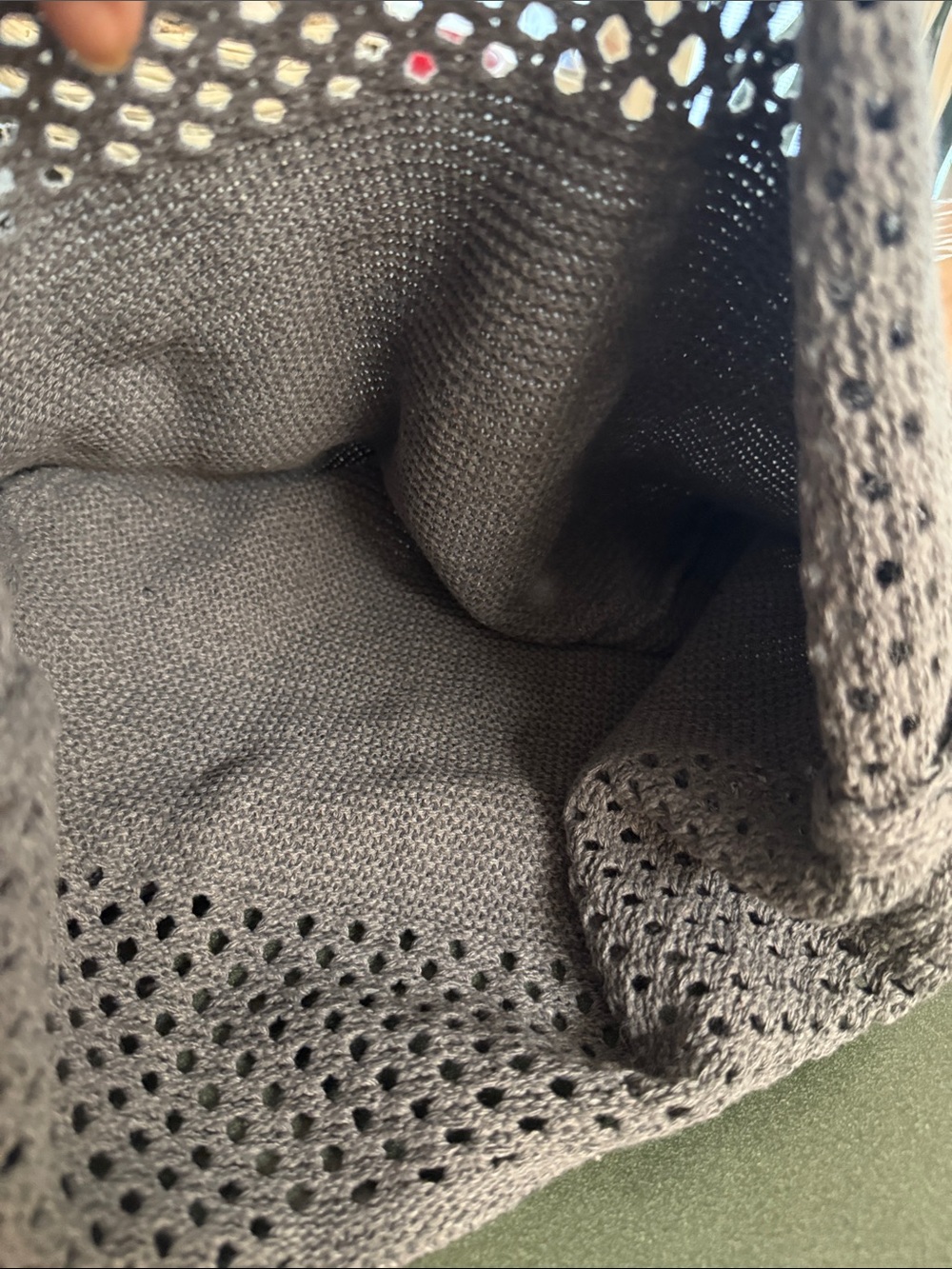 Hand-Knit Crochet Shoulder Bag in Gray NWOT - Picture 3 of 3